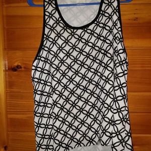 Stylish and dressy black and white Tank top